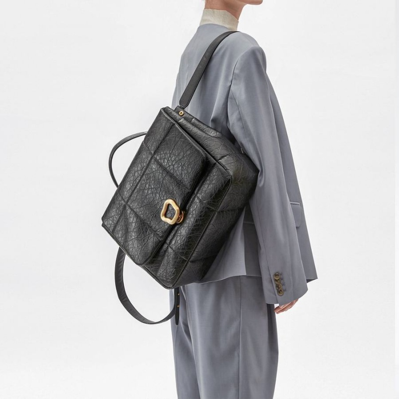 Sac a Dos Songmont Chocolate Large Femme Noir | WUW3228PB
